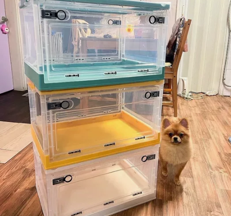 收纳箱折叠整理箱加厚塑料透明车载储物箱超大...