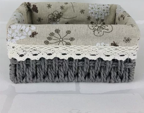 草编收纳筐藤编织布艺桌面茶几杂物玩具钥匙篮...