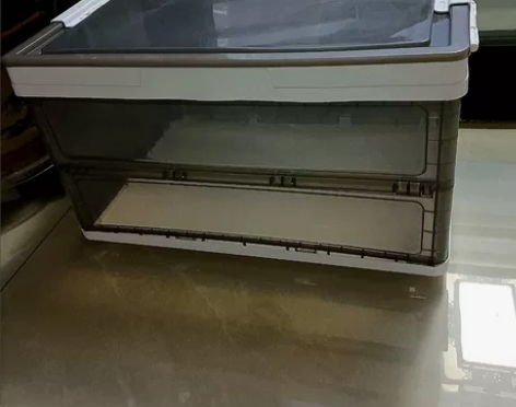 工厂直销！衣服收纳箱前开门式可折叠整理箱特...