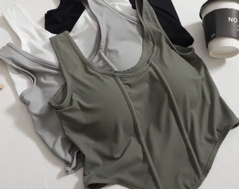 四色女士冰丝不规则白色背心吊带女夏季新款内...