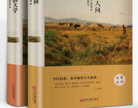 精装版2册 在人间我的大学高尔基正版包邮原...