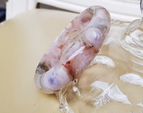 樱花玛瑙手镯，贵妃镯，水蜜桃大花飘牛血红，...