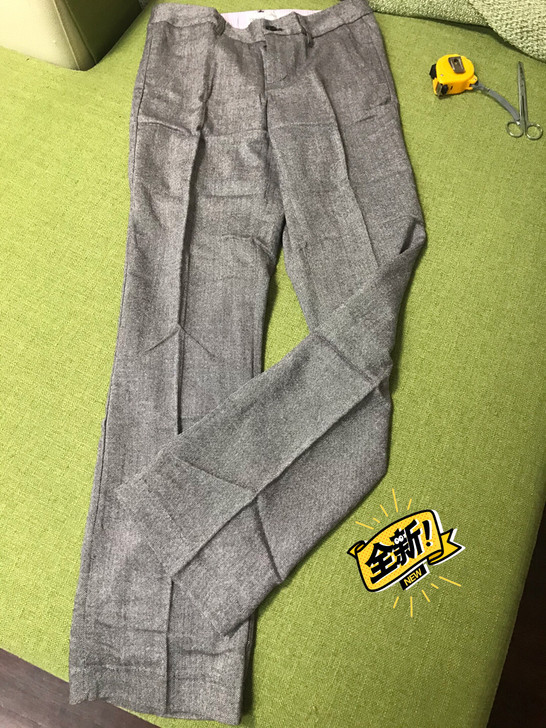 全新女Esprit通勤职业简约棉质中腰直筒...