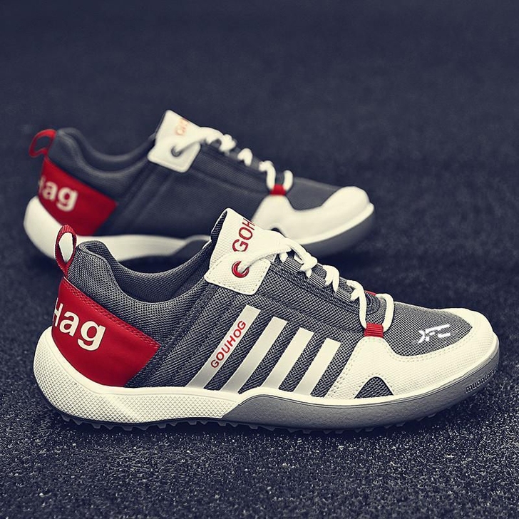 2021男鞋透气新款学生运动休闲鞋轻便软底...