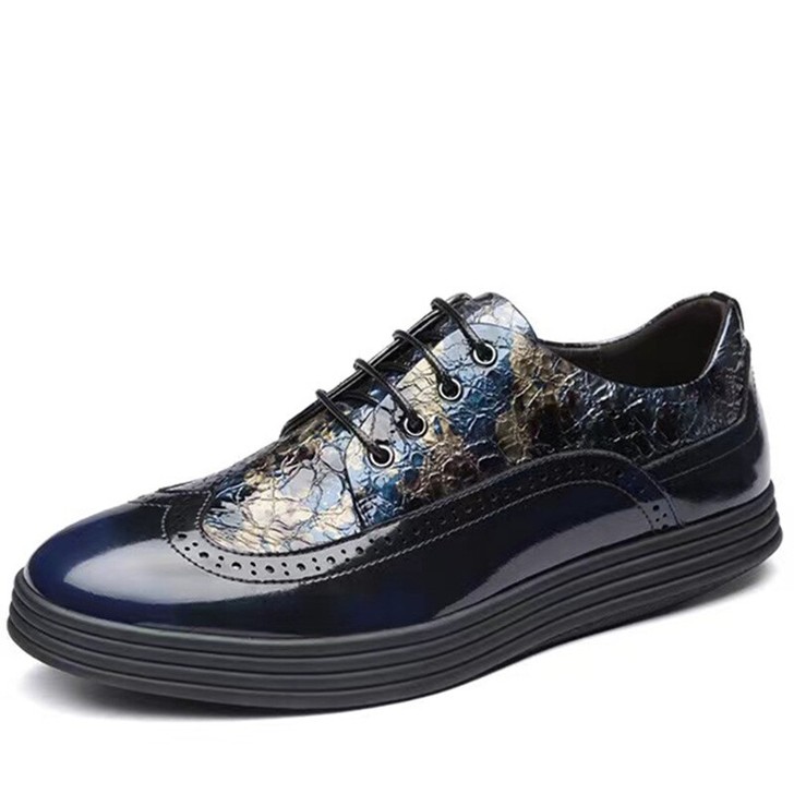 布洛克漆皮男士皮鞋