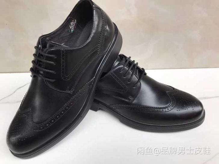 奥康正品男士商务布洛克雕花皮鞋,保证全新正...
