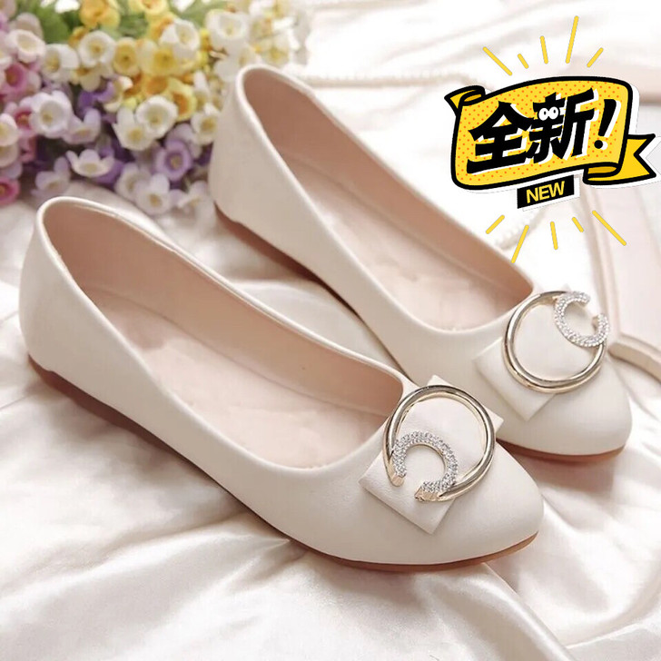 豆豆鞋女软皮单鞋春夏新款浅口百搭软底鞋职业...