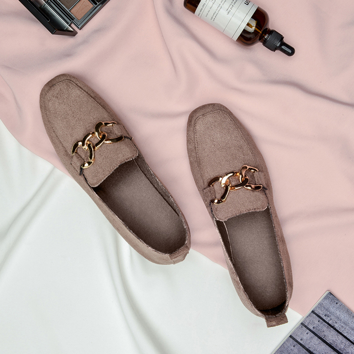 豆豆鞋女时尚百搭2018春季新款韩版百搭懒...