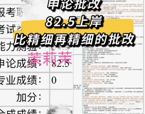 申论批改多次套卷批改一对一人工辅导批改公考...