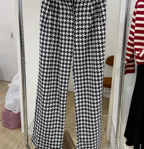 千鸟格阔腿裤 M 感兴趣的话点“我想要”和...