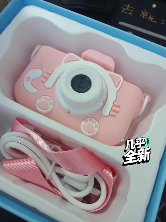 前后双摄wifi口袋相机粉小猫可以玩游戏听...
