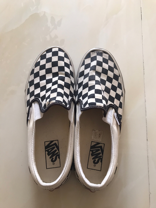 vans棋盘格一脚蹬