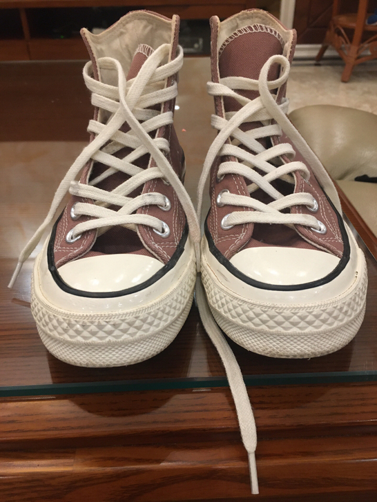 匡威豆沙色高帮35码