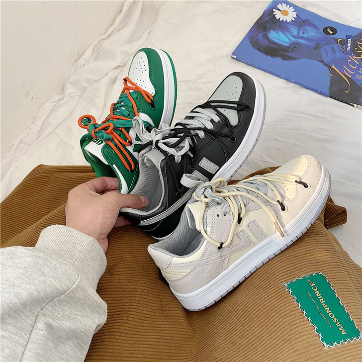 易少年 2021夏季新款百搭双鞋带ins复...