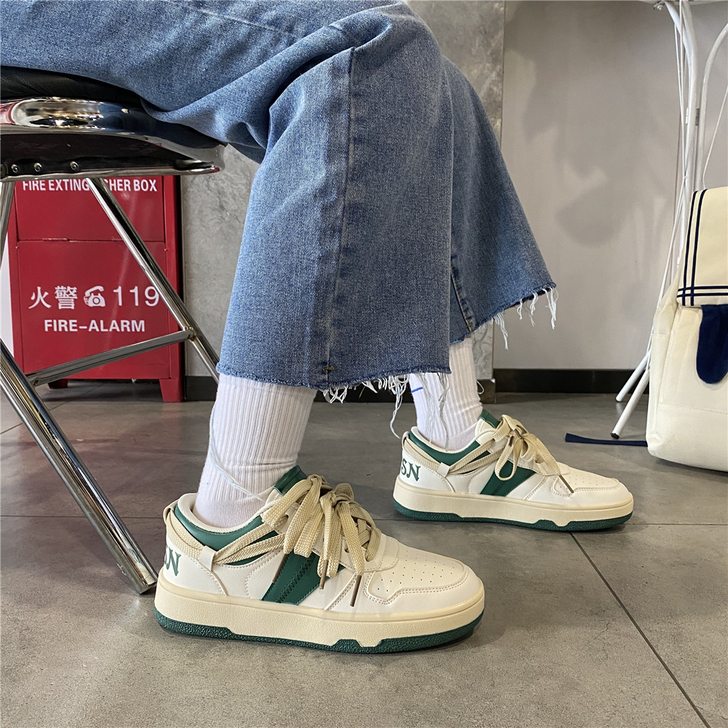 国潮情侣小众德训鞋日系小白鞋学生复古低帮运...