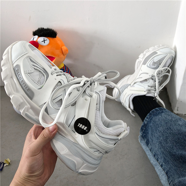 雾霾蓝老爹鞋男复古运动鞋ins超火百搭情侣...