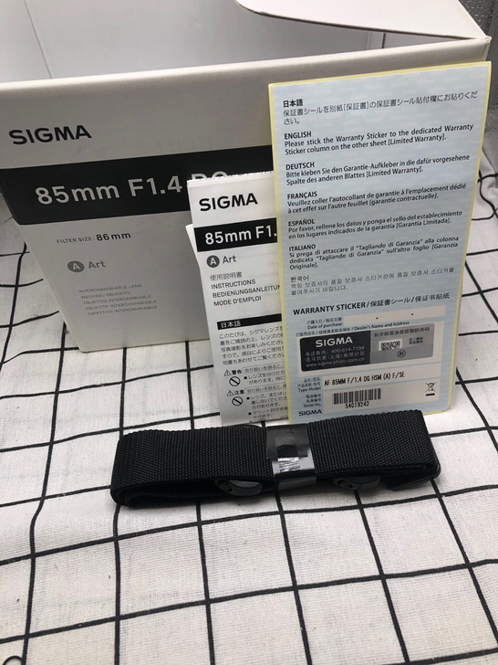 适马85 1.4索尼口 全套全新成色 配件...