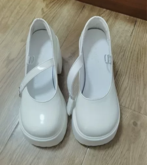 厚底玛丽珍鞋女高跟春秋季粗跟防水台浅口单鞋...