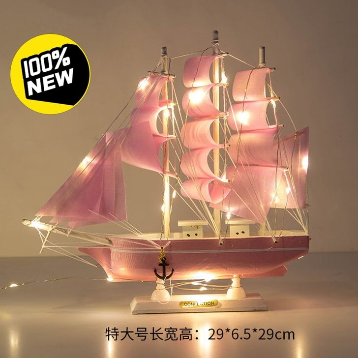 捡漏！捡漏！！一帆风顺帆船模型摆件客厅房间...