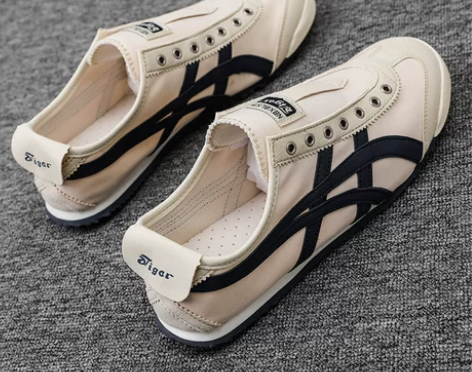 鬼冢官方旗舰老虎鞋复古一脚蹬tiger男女...