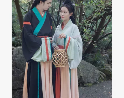 不羡仙愿相逢千秋录汉服女晋制交窬裙男女cp...