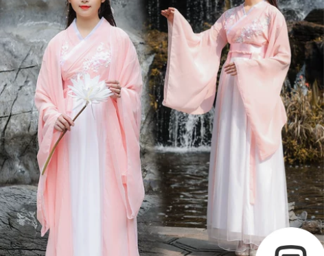 不包邮汉服女魏晋风交领齐腰襦裙中国风超仙气...