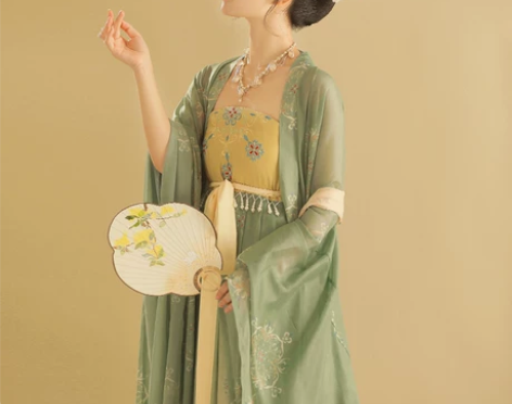 急出！桔屿原创汉服连衣裙汉元素女复古吊带裙...