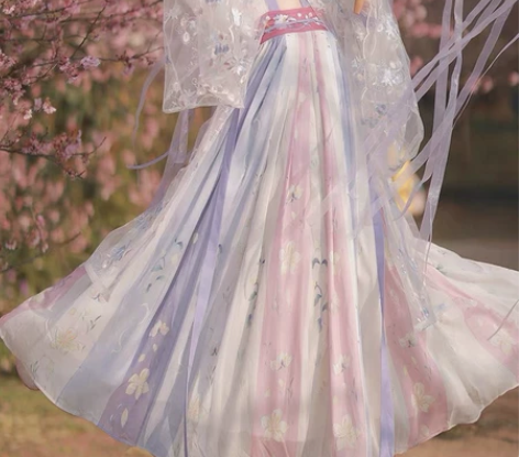 【樱洛】茗月萱齐胸襦裙套装汉服女刺绣正品春...