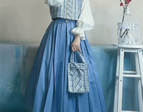 五五年原创汉服女遇见霓裳改良汉元素四件套立...