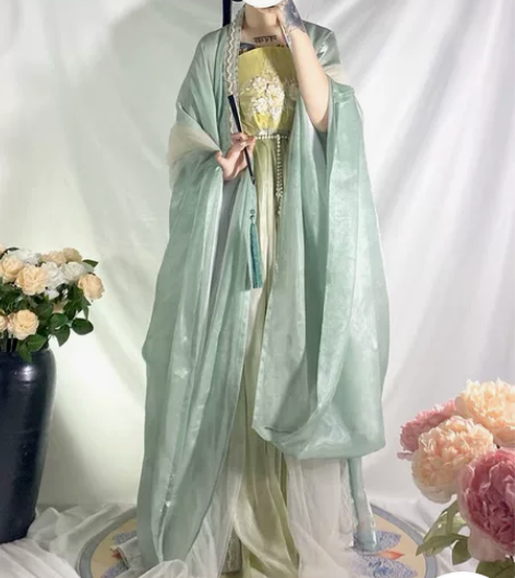 柒邑原创汉服女唐制诃子裙【如梦】齐胸中国风...