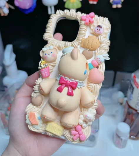 幽灵熊系列苹果13盲盒手机壳  手工作品 ...