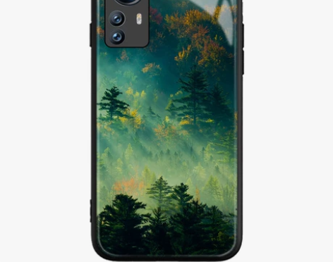 iphone12手机壳简约玻璃森林醒狮冷淡...