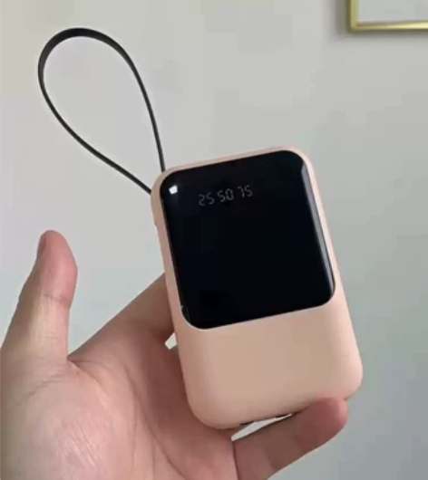 全新包邮迷你充电宝自带线20000毫安适用...