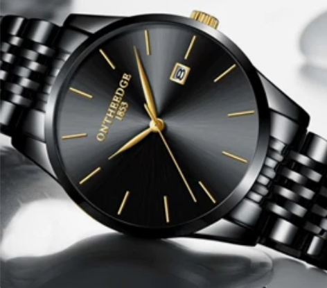 正品超薄时尚潮流机械精钢带石英表手表简约男...