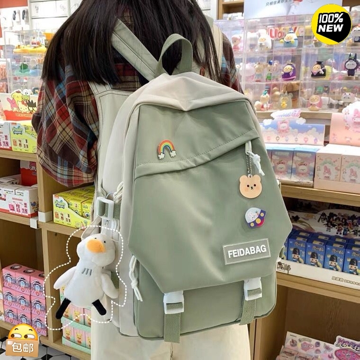 书包女ins森系百搭大学生初中高中小学生背...