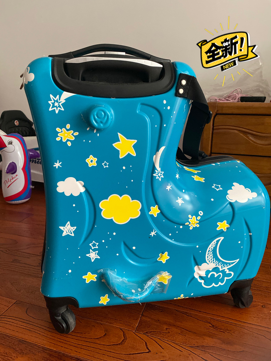 奥维拉可坐可骑儿童行李箱 20寸 飞鹤赠品