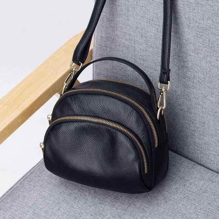 斜挎包女2020新款真皮质感多层手机包韩版...