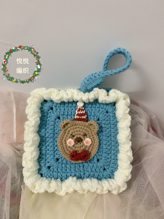 钩织包 针织包 钩织小熊包包 接批发
