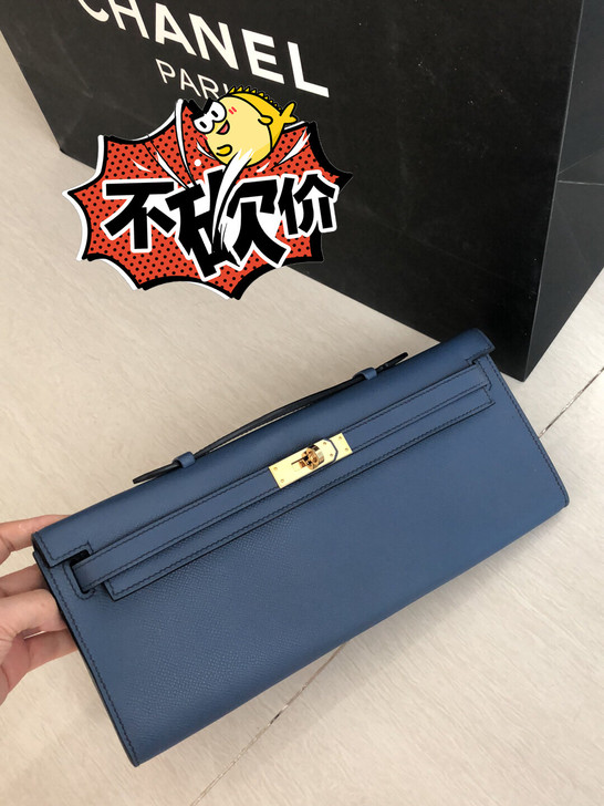 自用闲置kelly cut高定，鸭子蓝，很...