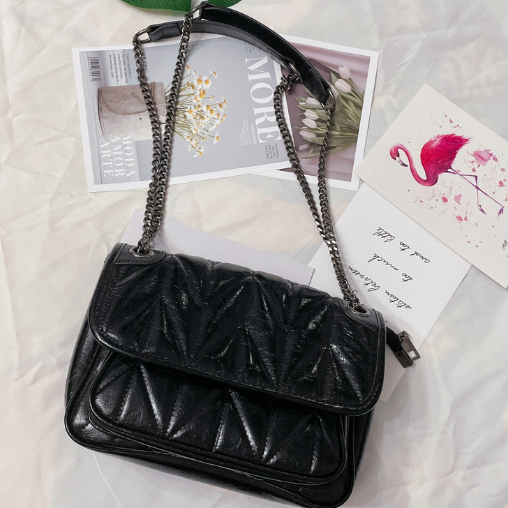 黑色杨树林单肩斜挎包