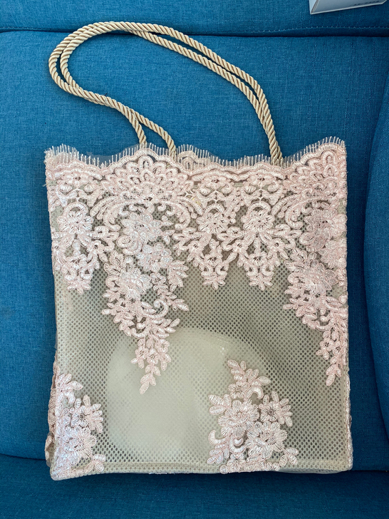 韩国风蕾丝单肩包购物袋手提包