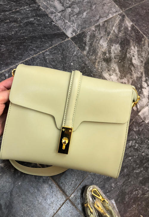 百豆真皮单肩腋下斜挎方包