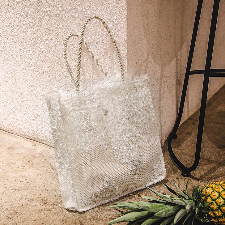 仙女包包女2019新款韩国蕾丝手提购物袋复...