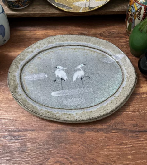 日本回流瓷器全新全品粗陶名家手捏手作手绘湖...