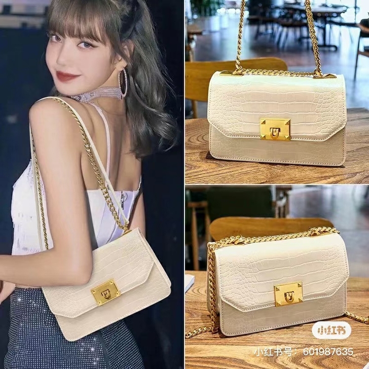 小CK新品鳄鱼纹国王包,人间芭比lisa同...