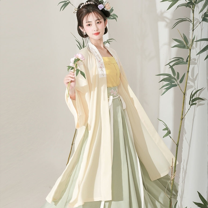 古韵坊清风笺原创汉服女学生古装衣服宋制齐腰...