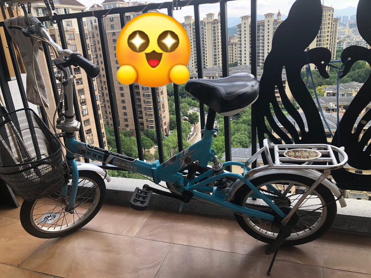 八成新儿童中型自行车，孩子长大了有新座驾了...