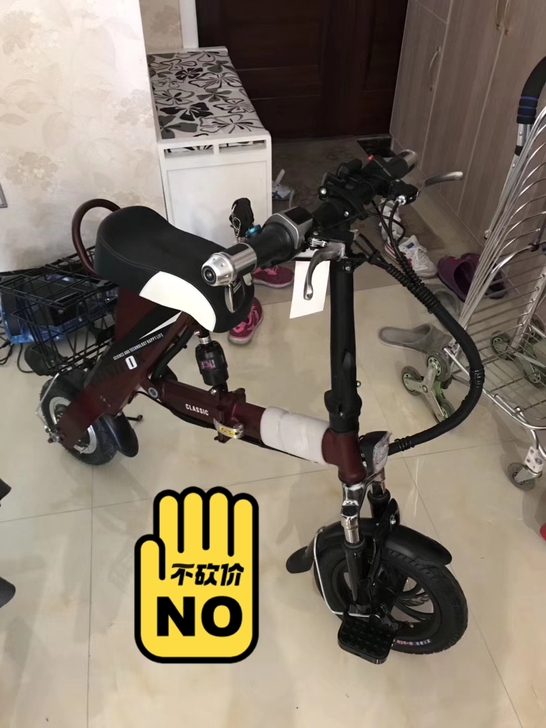 所罗门牌迷你折叠电动车,36V锂电池实际航...