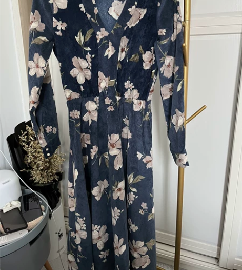 【几乎全新】名媛气质高级感法式收腰碎花长裙...