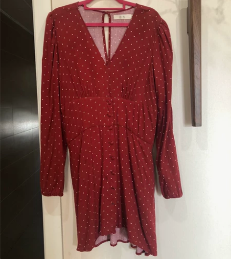 法式风格连衣裙 绵绸材质，M码，搭配草编凉...